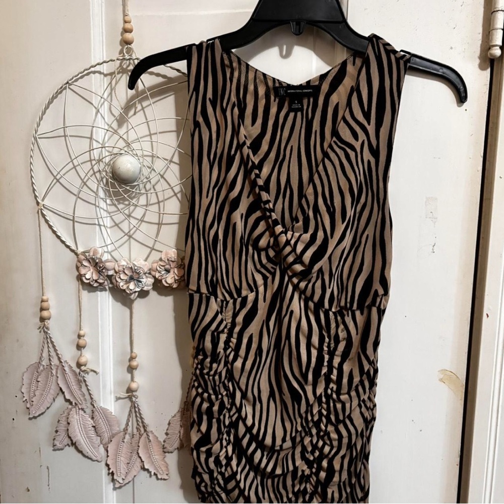 Zebra Print Sleeveless Top